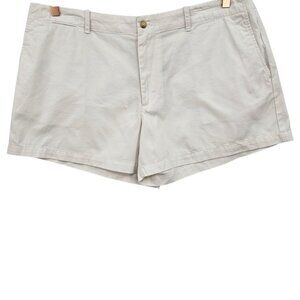 Polo Ralph Lauren‎ Womens Plus Size 16 White Chino Shorts 3.5” NWT